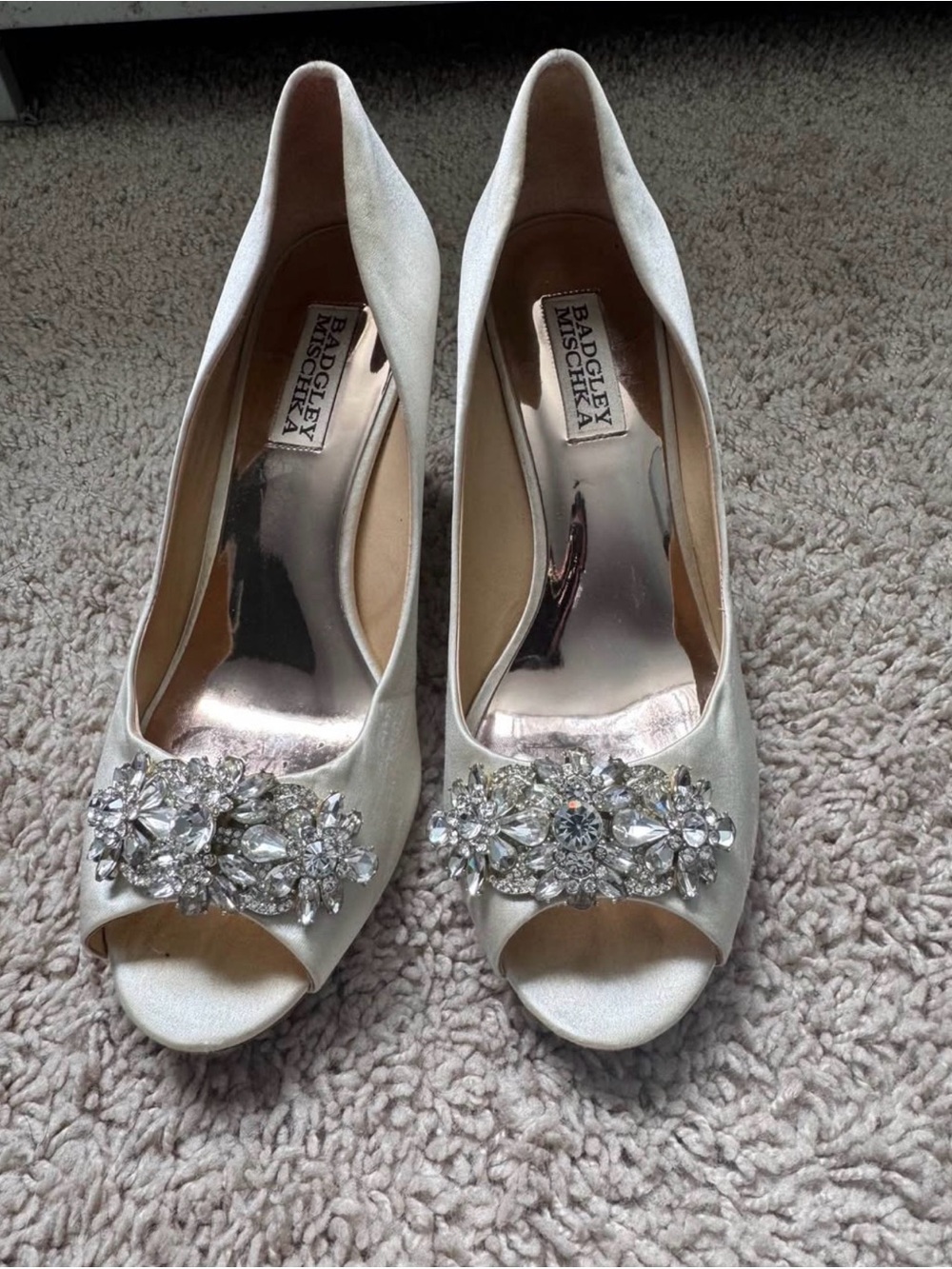 Bridal Wedges - Badgley Mischa Dara Bejweled - Size 7